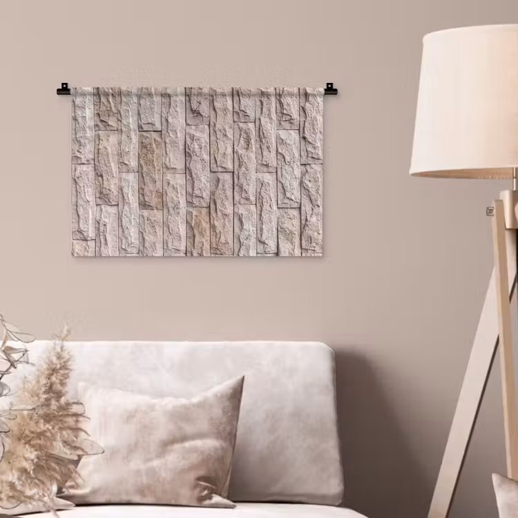 Wandkleed - Muur - Steen - Ruw - Beige - Textuur — 2