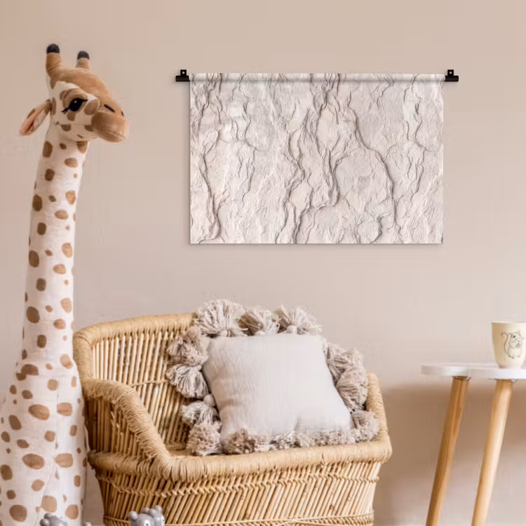 Wandkleed - Rots - Structuur - Natuur - Beige - Abstract — 5