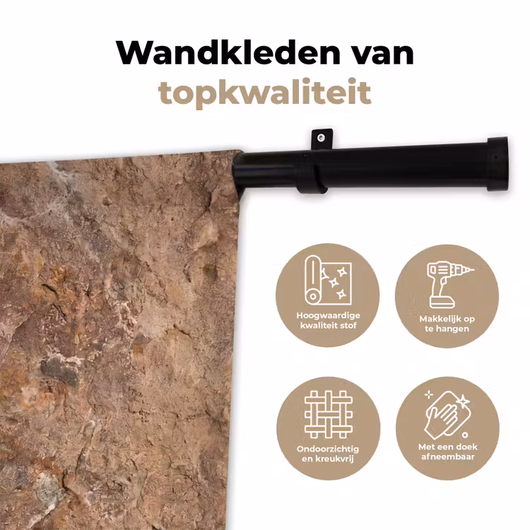 Wandkleed - Steen - Natuur - Textuur - Abstract - Bruin — 3