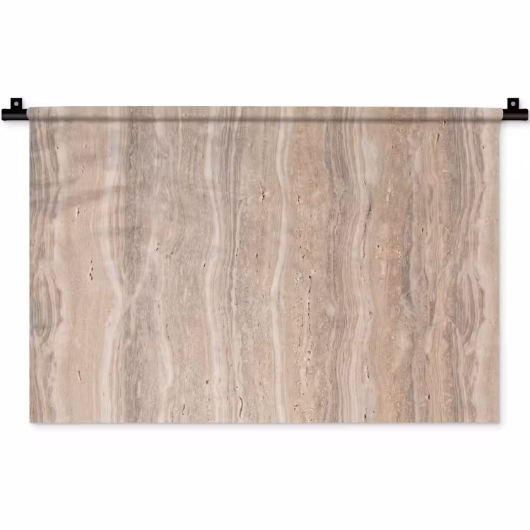 Wandkleed - Steen - Patroon - Textuur - Natuurlijk - Beige — 1