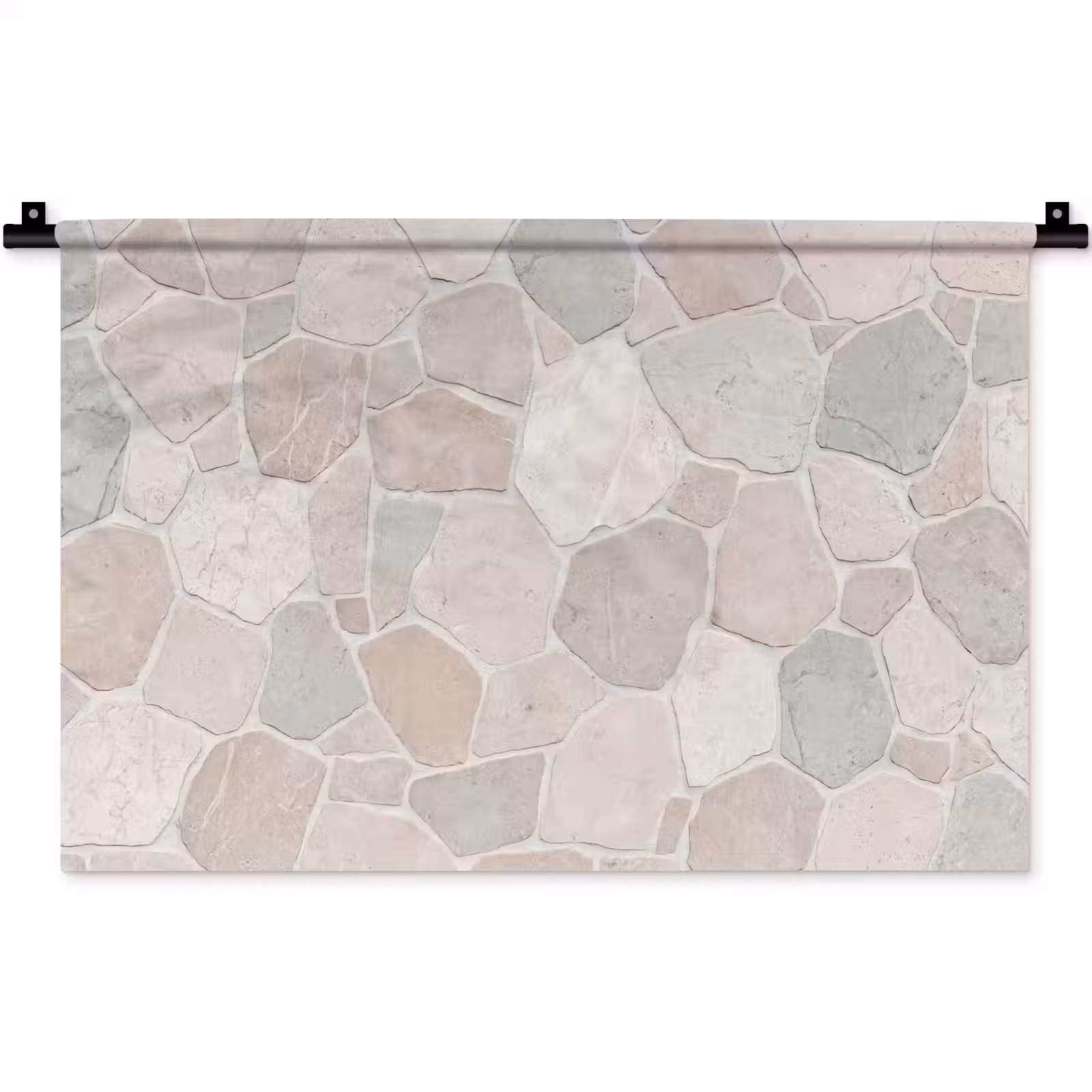 Wandkleed - Steen - Patroon - Textuur - Beige — 1