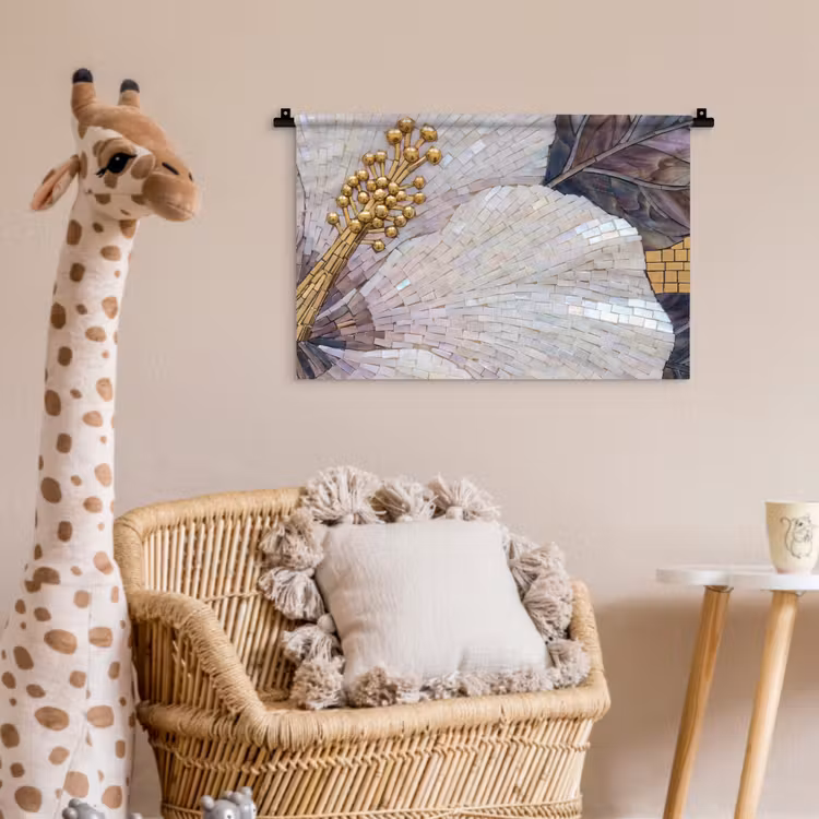 Wandkleed - Bloemen - Mozaïek - Kunst - Modern - Goud — 5