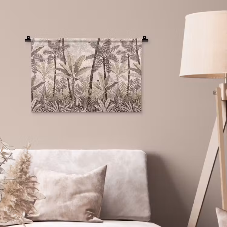 Wandkleed - Natuur - Bladeren - Landschap - Mozaïek - Beige — 2