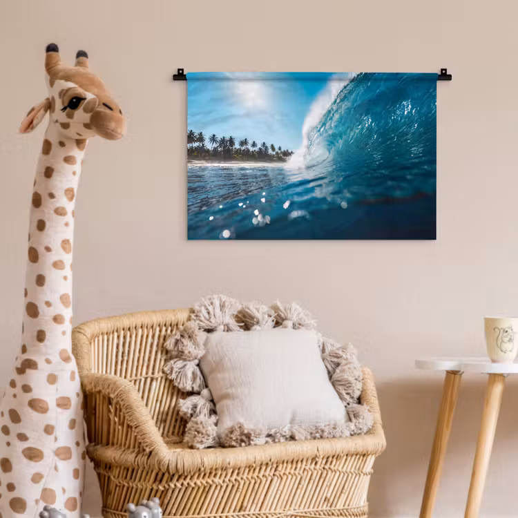 Wandkleed - Oceaan - Golf - Strand - Natuur - Blauw — 5