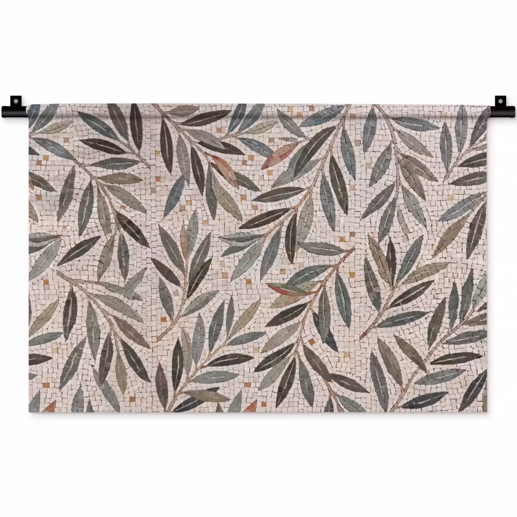 Wandkleed - Plant - Blad - Mozaïek - Groen — 1