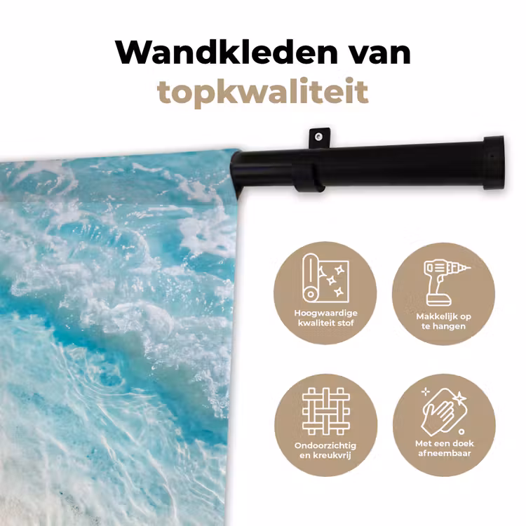 Wandkleed - Schildpad - Helder water - Strand - Dieren - Natuur — 3