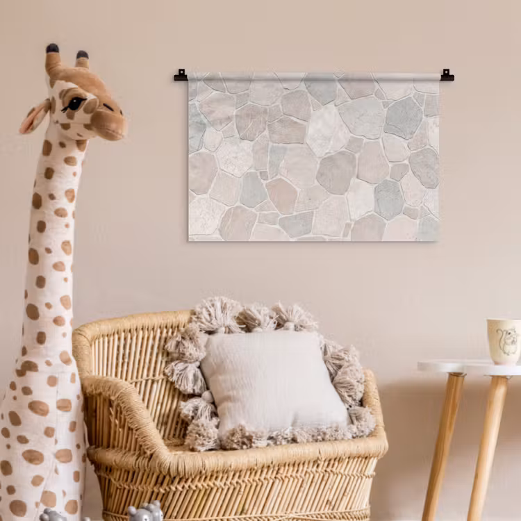 Wandkleed - Steen - Patroon - Textuur - Beige — 5
