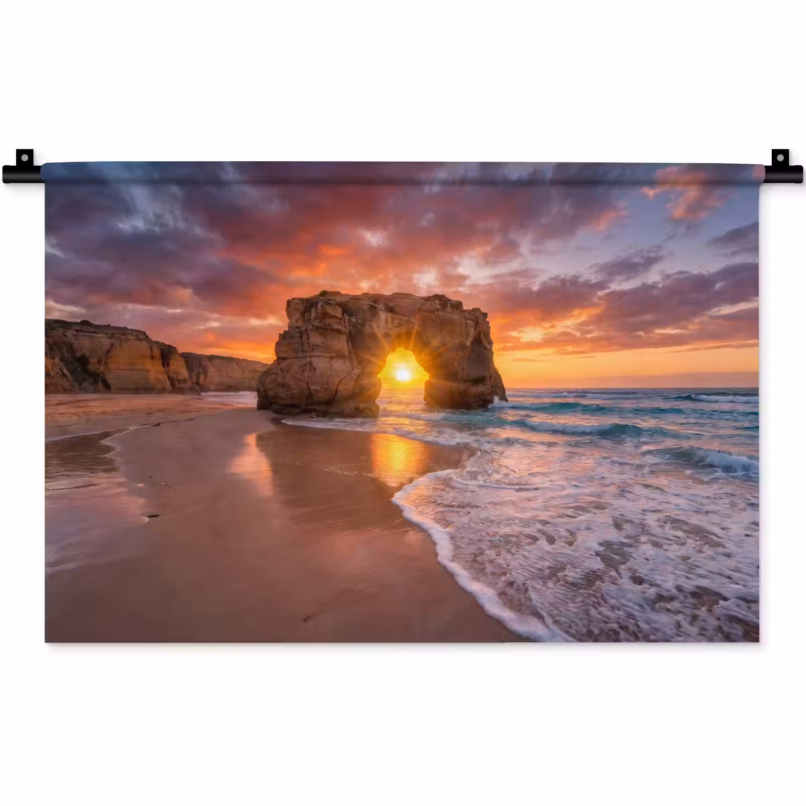 Wandkleed - Kust - Rots - Zonsondergang - Zee - Natuur — 1