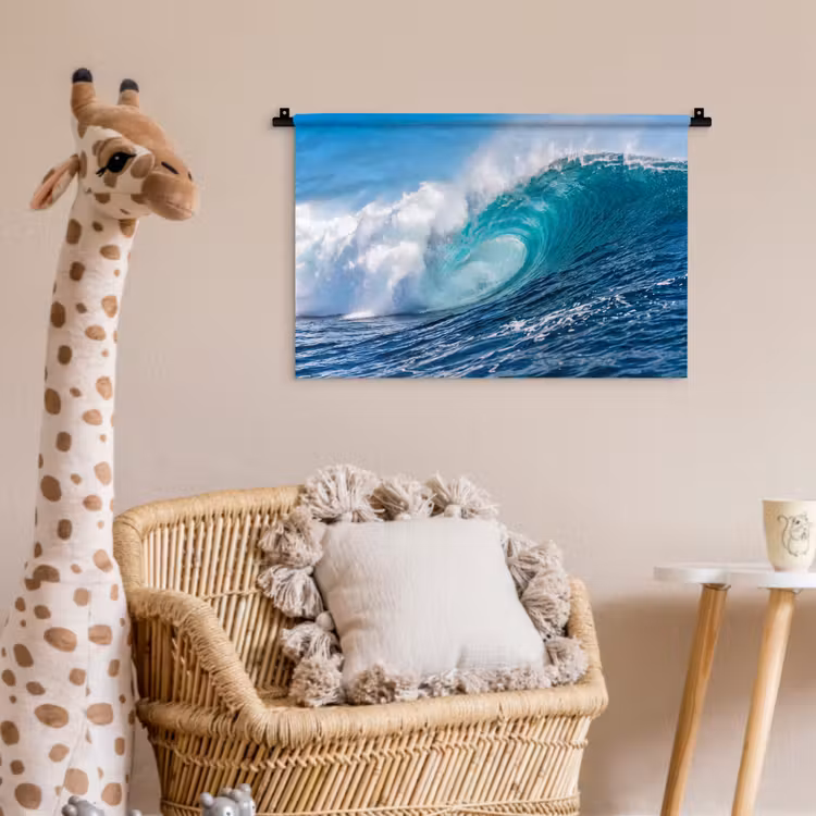Wandkleed - Golf - Oceaan - Water - Dynamisch - Blauw — 5