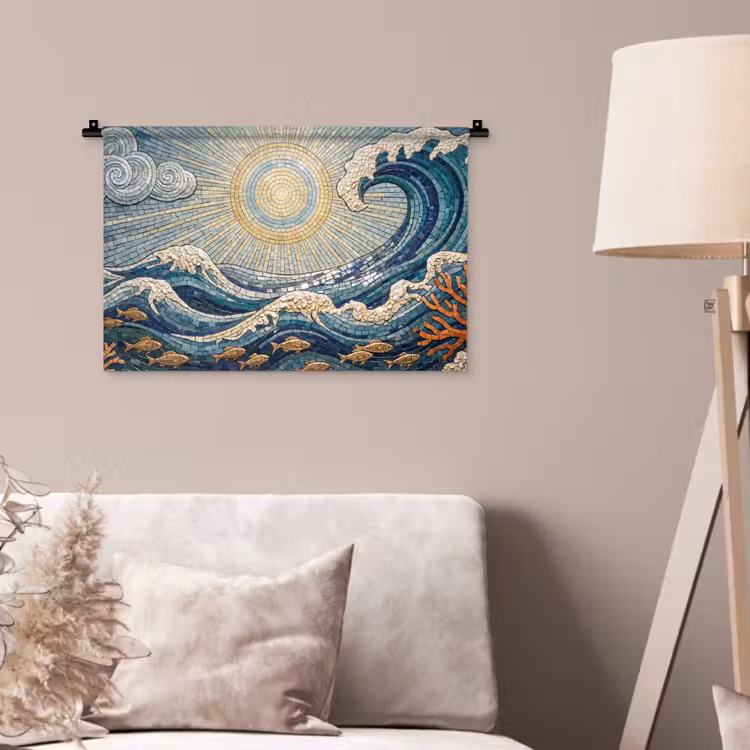 Wandkleed - Onderwater - Koraal - Vis - Natuur - Kunst — 2