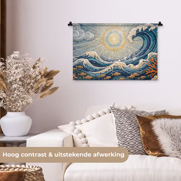 Wandkleed - Onderwater - Koraal - Vis - Natuur - Kunst — 4