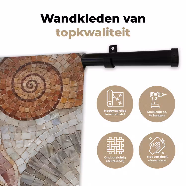 Wandkleed - Schelp - Mozaïek - Zee - Beige - Modern — 3