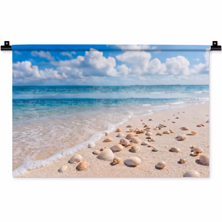 Wandkleed - Schelpen - Strand - Natuur - Beige — 1