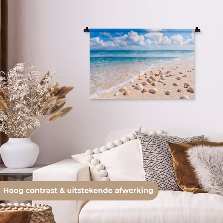 Wandkleed - Schelpen - Strand - Natuur - Beige — 4