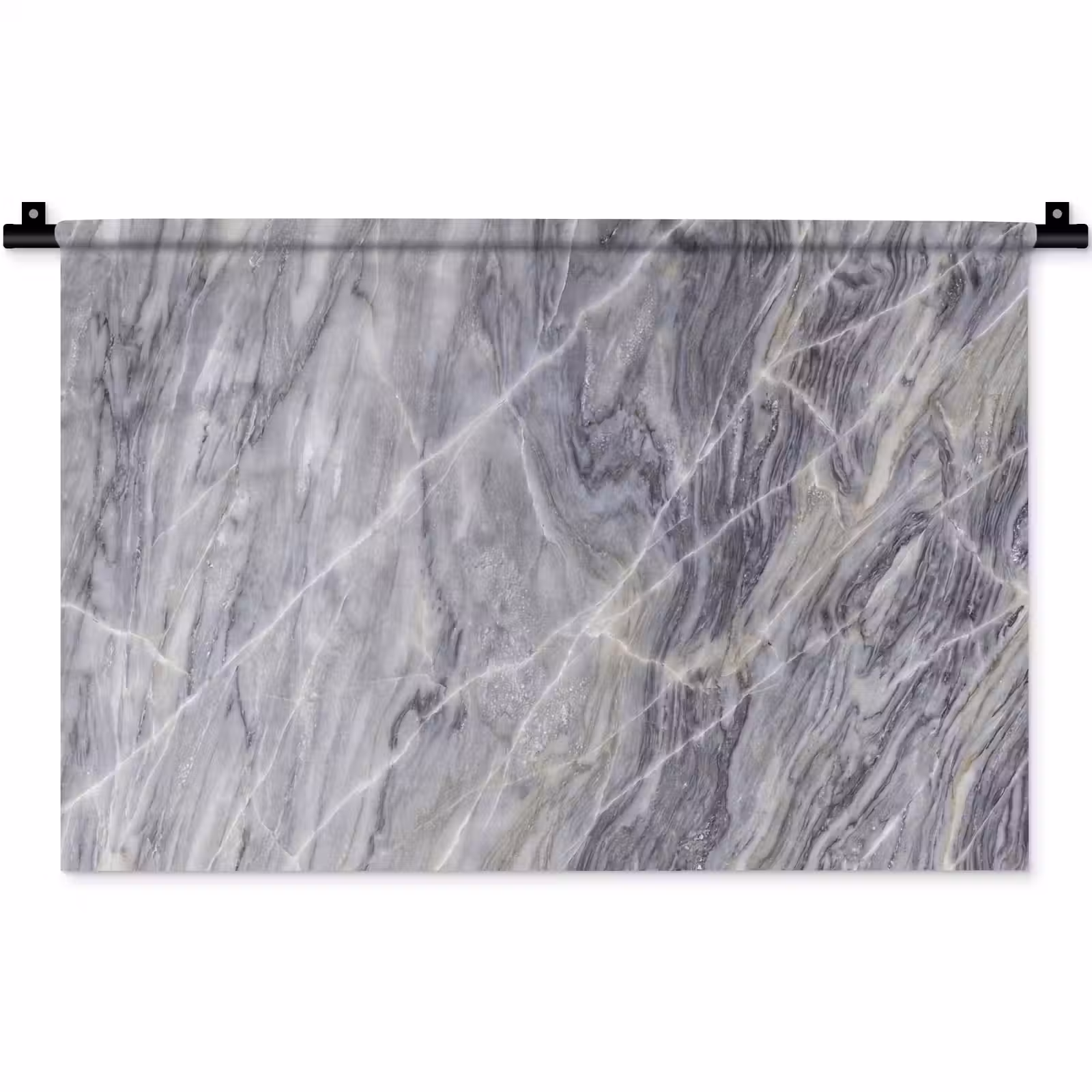 Wandkleed - Marmer - Ader - Patroon - Abstract - Grijs — 1