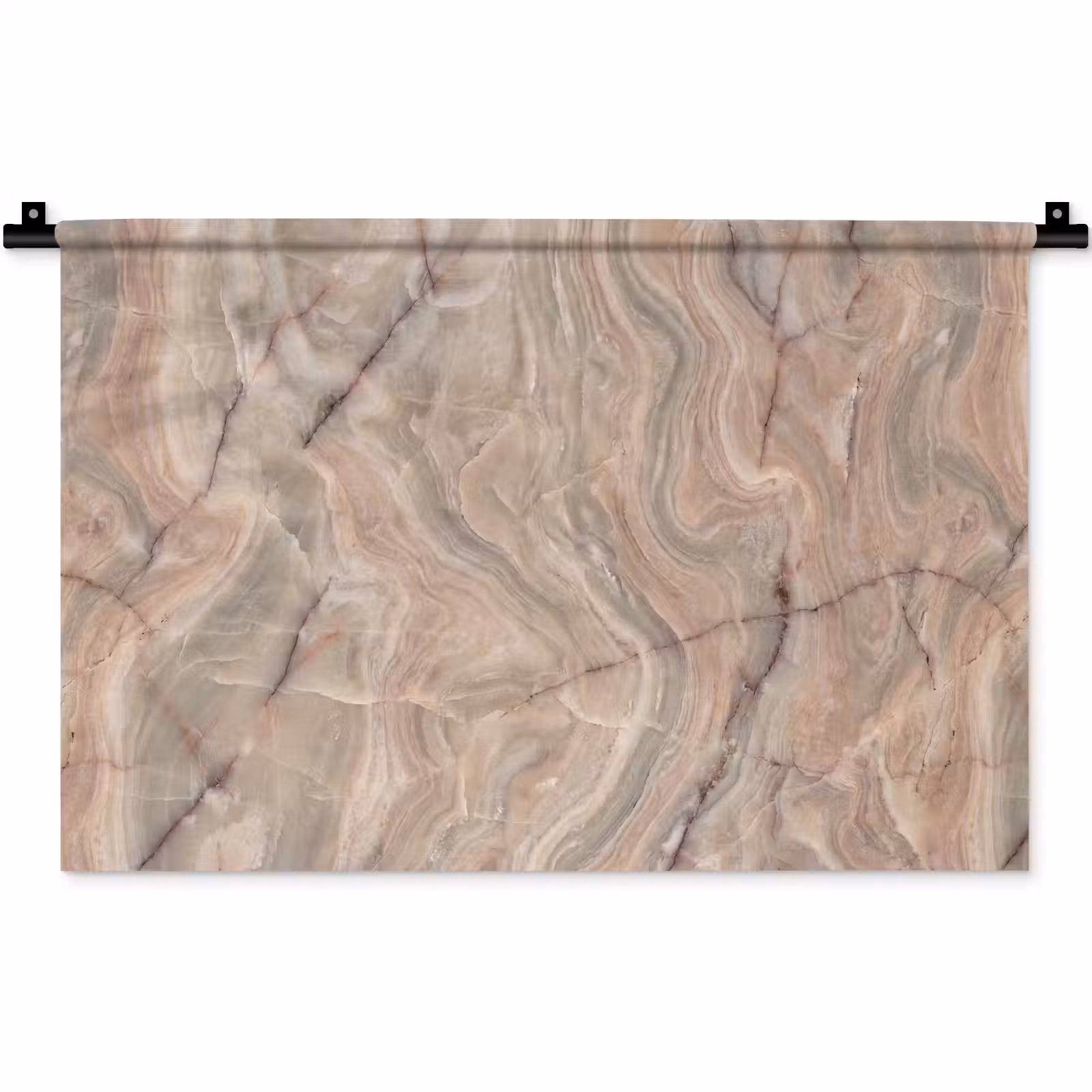 Wandkleed - Marmer - Patroon - Abstract - Beige - Groen — 1