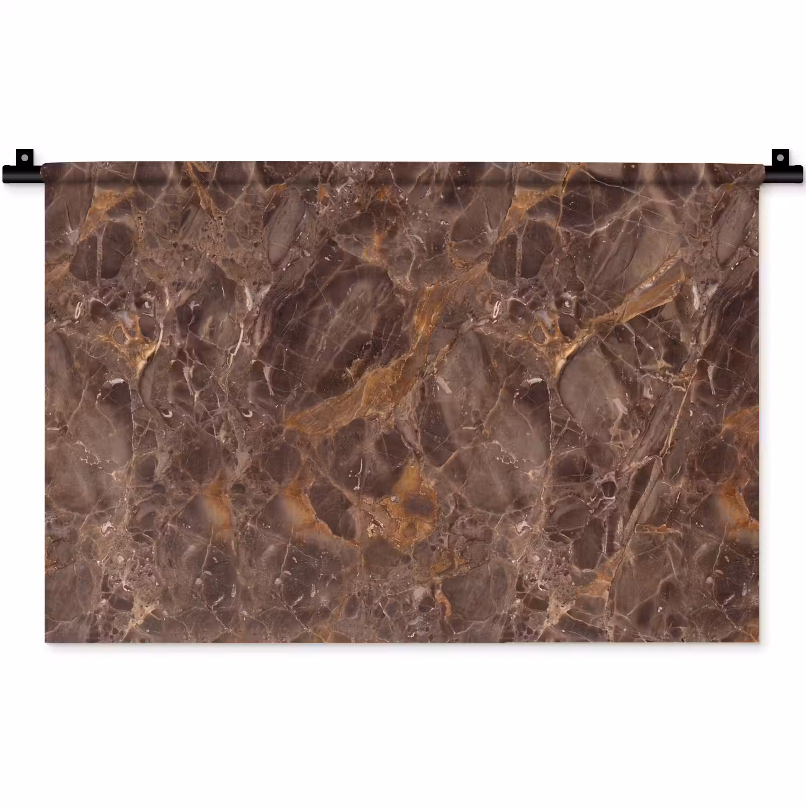 Wandkleed - Marmer - Patroon - Natuur - Bruin - Goud — 1