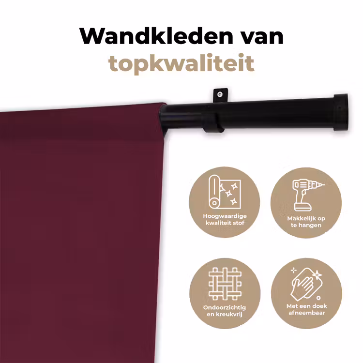 Wandkleed - Deep - Plum - Paars — 3