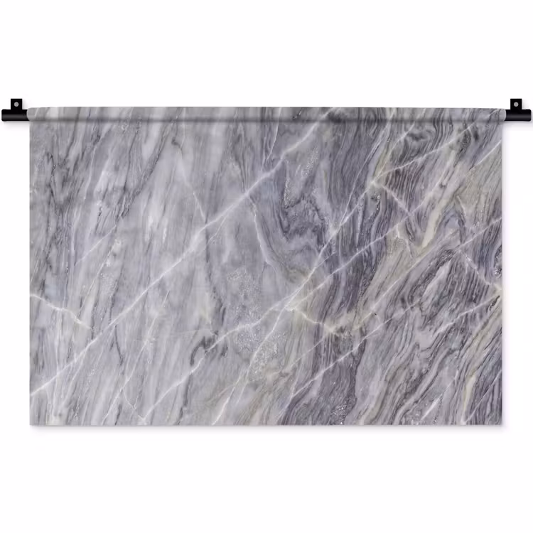 Wandkleed - Marmer - Ader - Patroon - Abstract - Grijs — 1