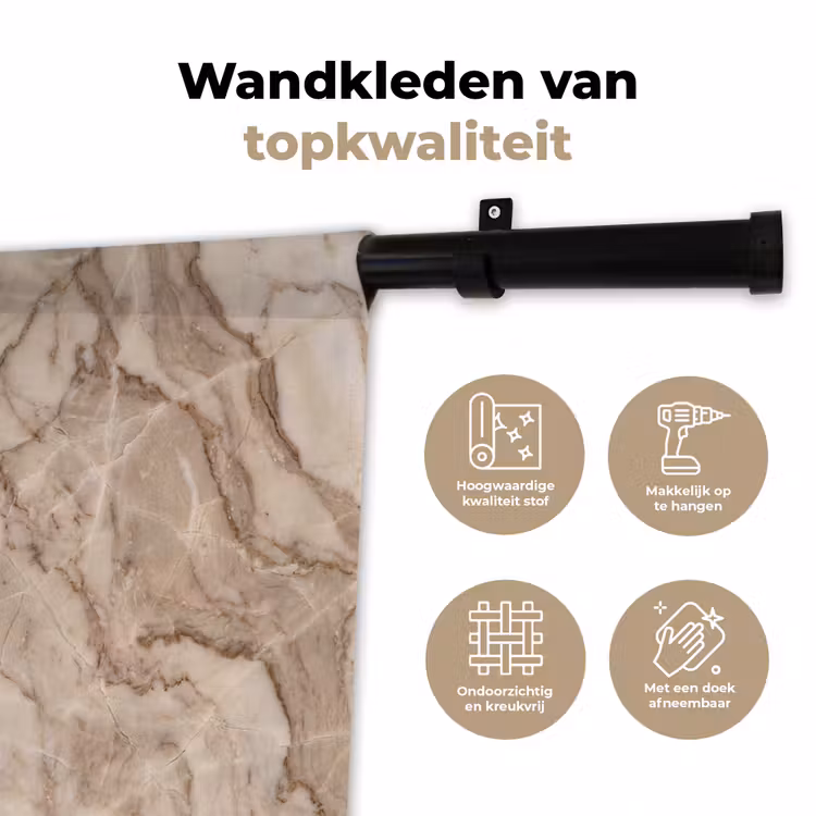 Wandkleed - Marmer - Aderen - Textuur - Beige - Modern — 3