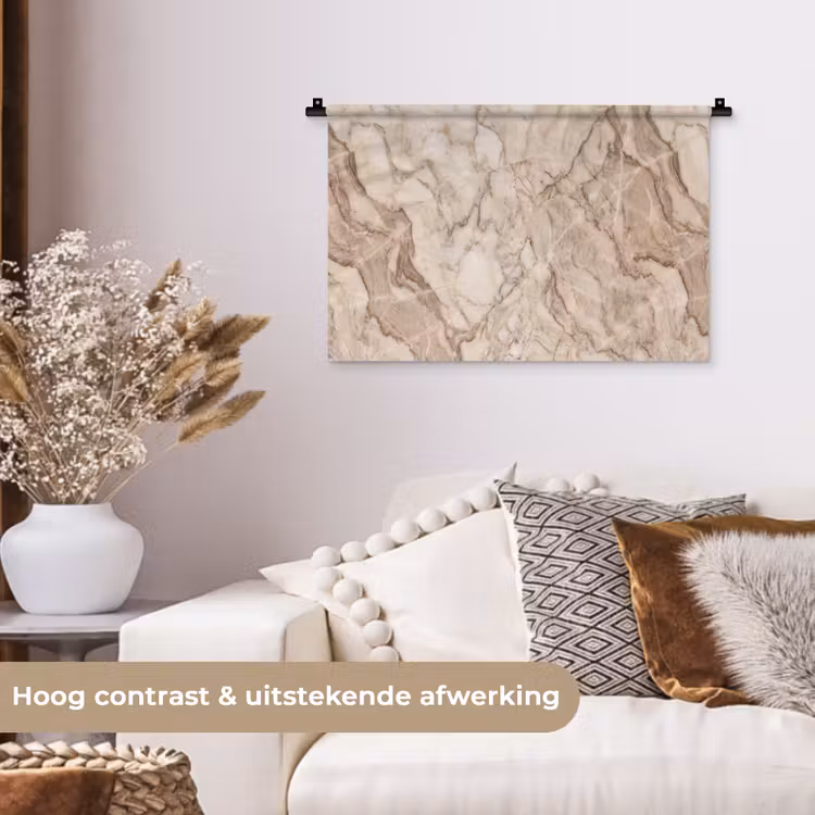 Wandkleed - Marmer - Aderen - Textuur - Beige - Modern — 4