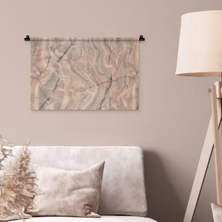 Wandkleed - Marmer - Patroon - Abstract - Beige - Groen — 2