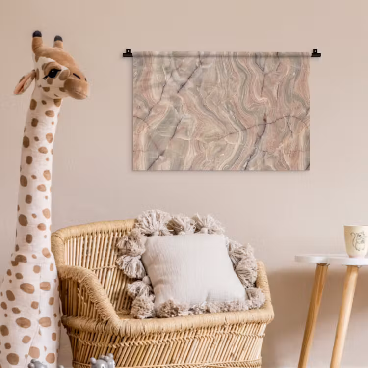 Wandkleed - Marmer - Patroon - Abstract - Beige - Groen — 5