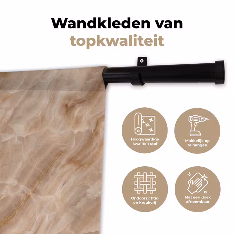 Wandkleed - Steen - Ader - Natuur - Modern - Beige — 3