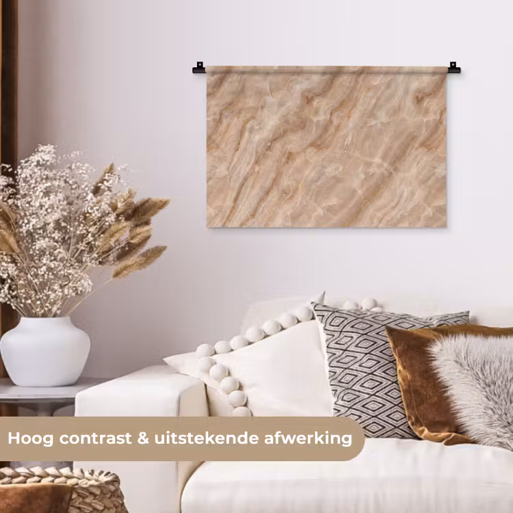 Wandkleed - Steen - Ader - Natuur - Modern - Beige — 4