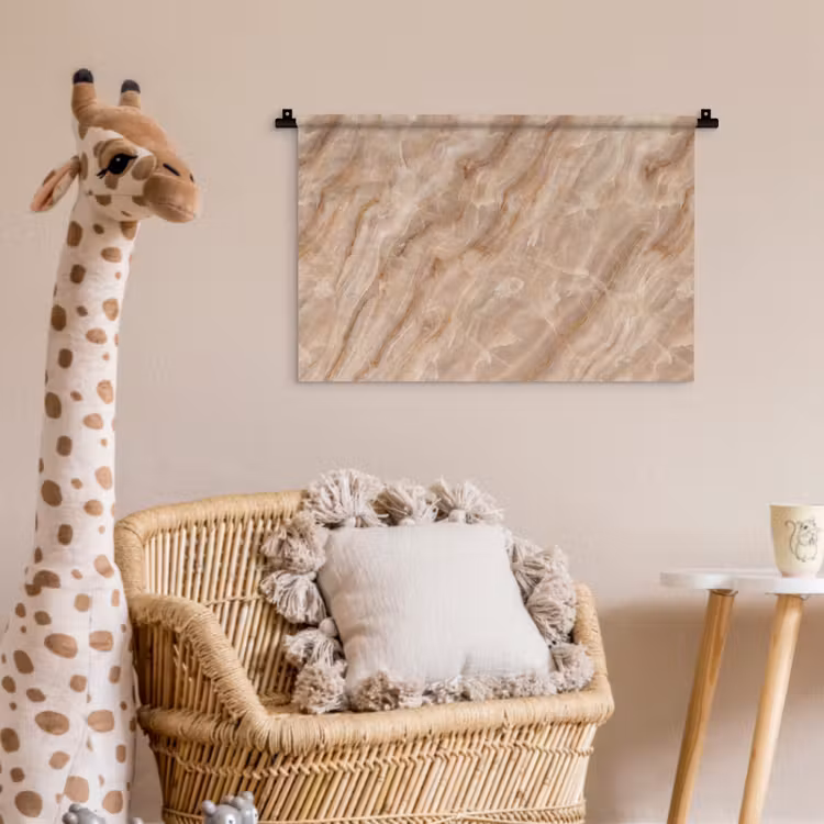 Wandkleed - Steen - Ader - Natuur - Modern - Beige — 5
