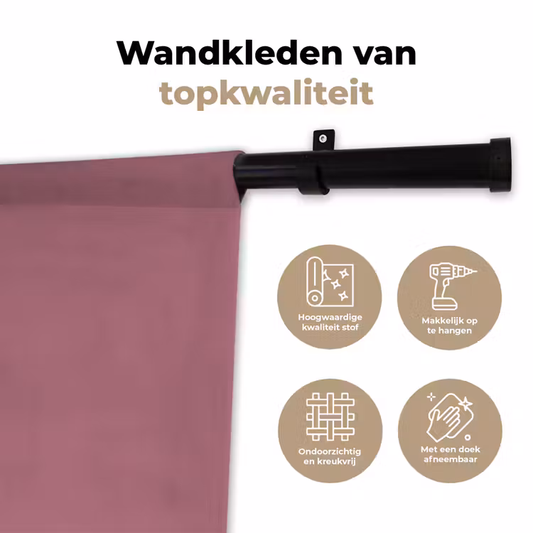 Wandkleed - Antique - Mauve - Roze — 3