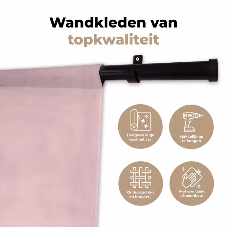 Wandkleed - Blush - Pink - Roze — 3