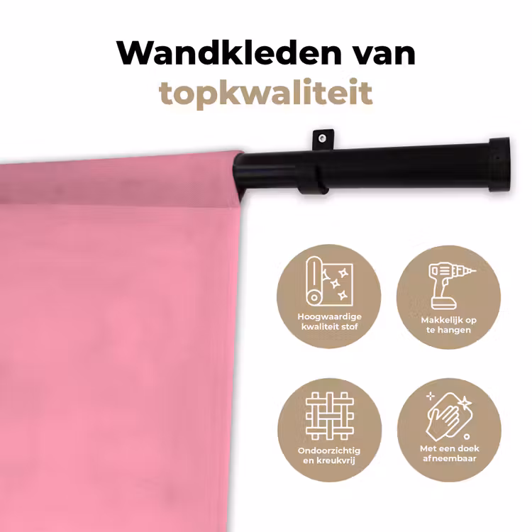 Wandkleed - Bubblegum - Pink - Roze — 3
