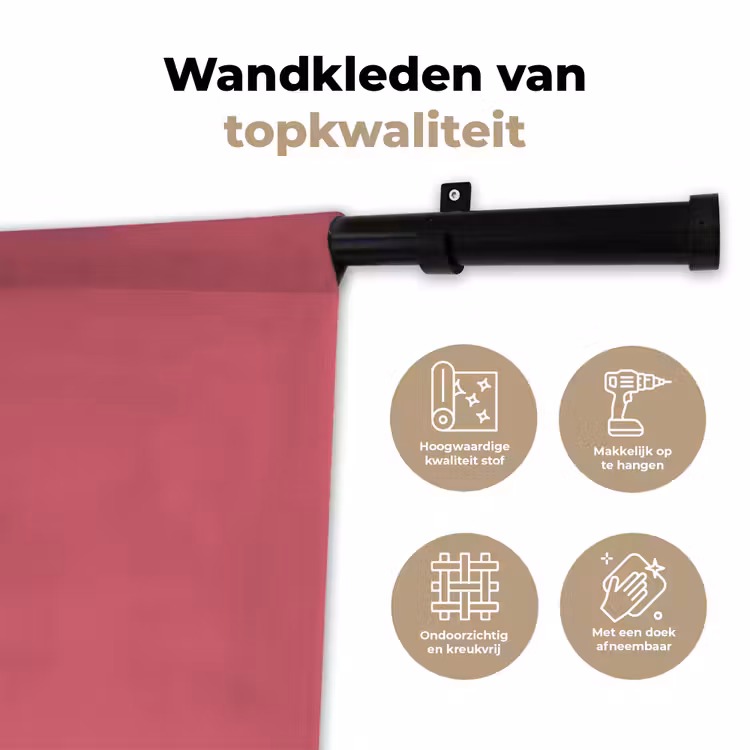 Wandkleed - Crimson - Rose - Roze — 3