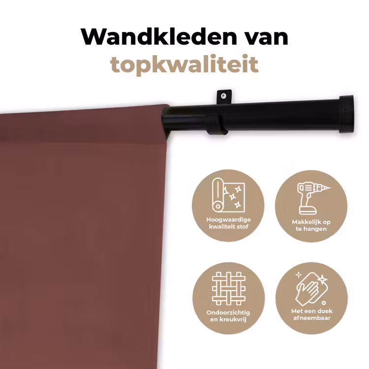 Wandkleed - Muted - Raisin - Rood — 3
