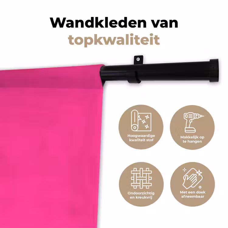 Wandkleed - Electric - Magenta - Roze — 3