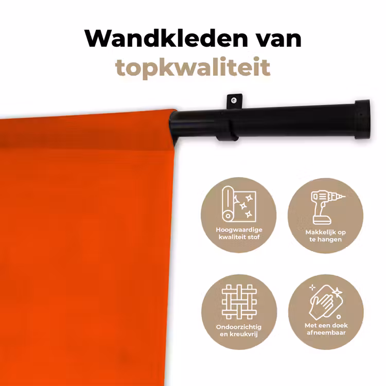 Wandkleed - Fiery - Tangerine - Oranje — 3