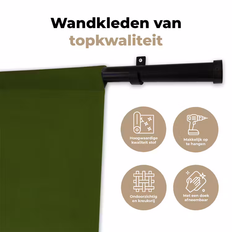 Wandkleed - Olive - Drab - Groen — 3