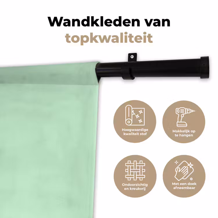 Wandkleed - Pale - Mint - Groen — 3
