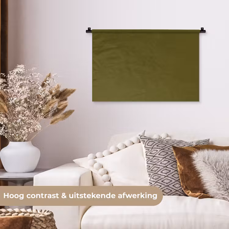 Wandkleed - Dark - Olive - Groen — 4