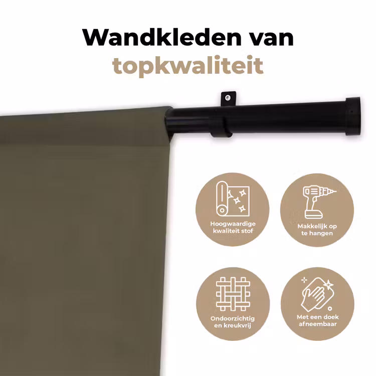 Wandkleed - Deep - Khaki - Groen — 3