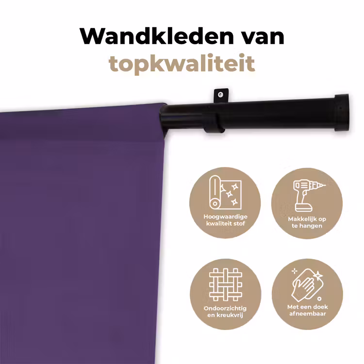 Wandkleed - Deep - Plum - Paars — 3