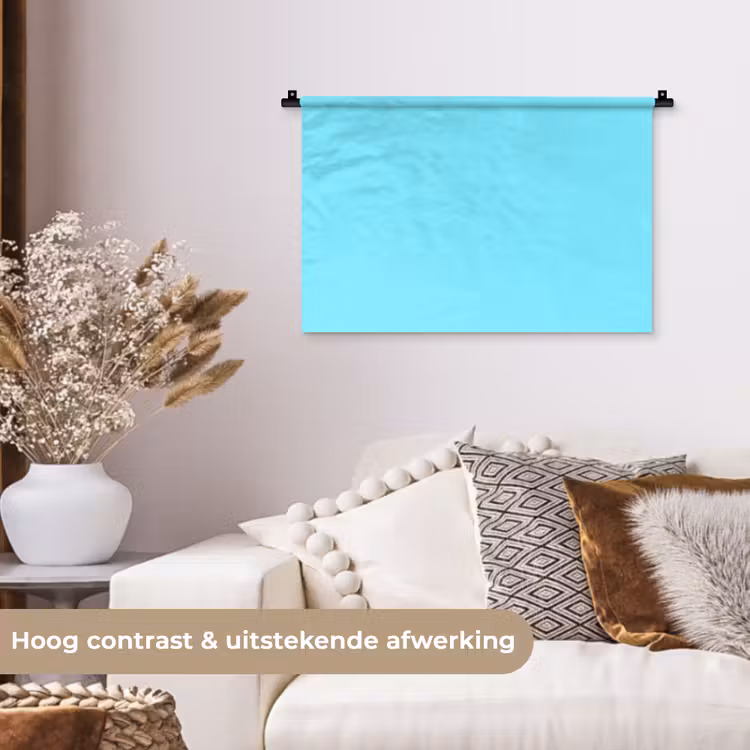 Wandkleed - Electric - Cyan - Blauw — 4