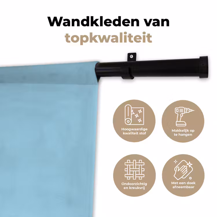 Wandkleed - Ice - Blue - Blauw — 3