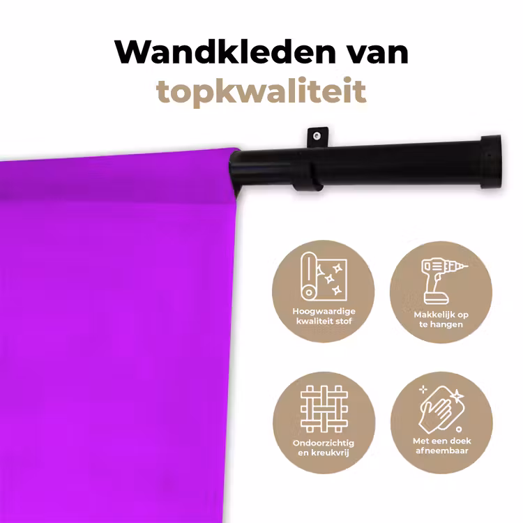 Wandkleed - Neon - Orchid - Paars — 3