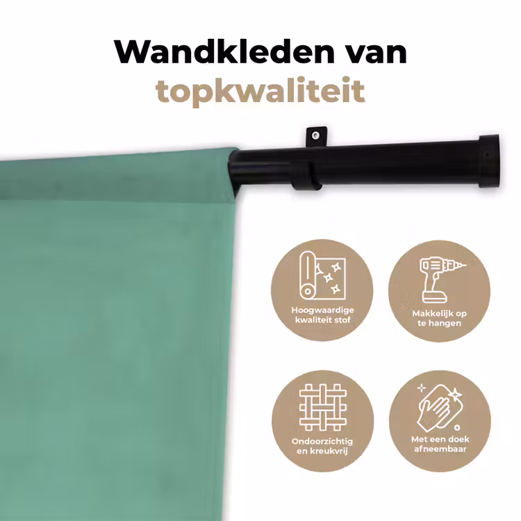 Wandkleed - Ocean - Jade - Groen — 3