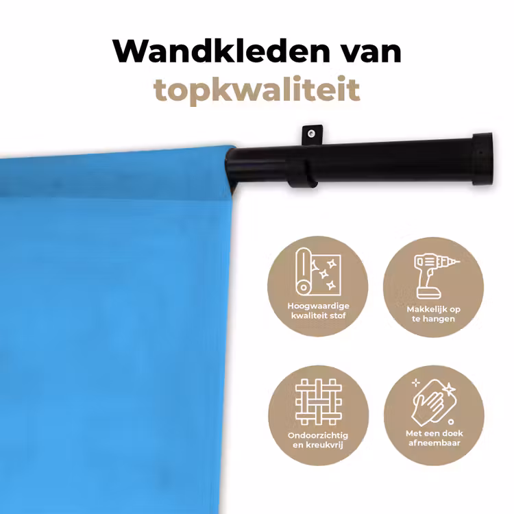 Wandkleed - Sky - Blue - Blauw — 3