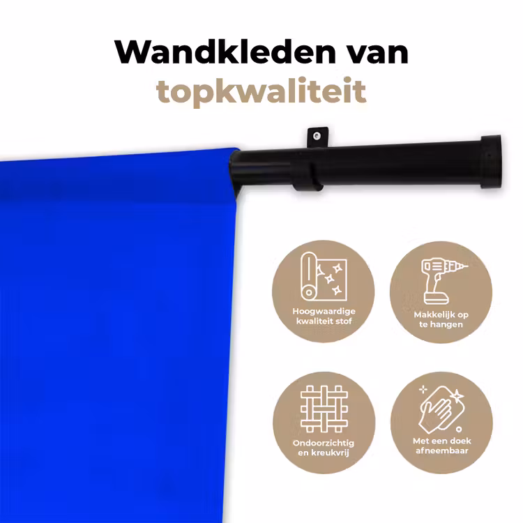 Wandkleed - Electric - Blue - Blauw — 3