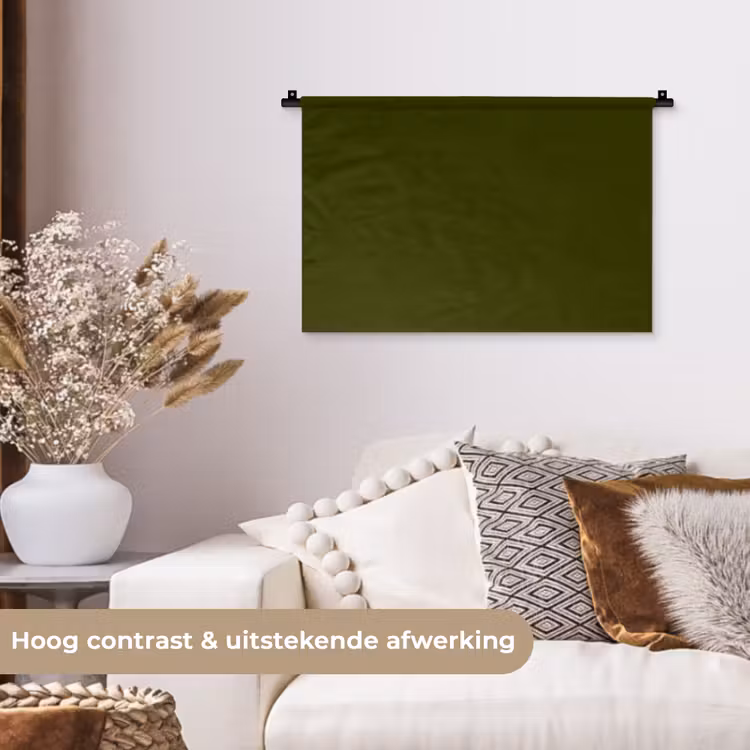 Wandkleed - Dark - Olive - Groen — 4