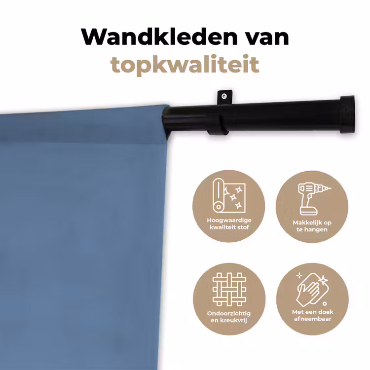 Wandkleed - Denim - Breeze - Blauw — 3
